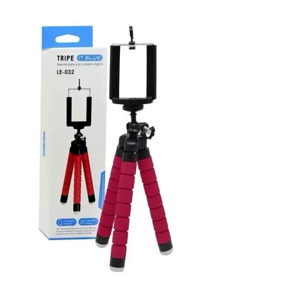 Tripé Universal Flexível Suporte Celular Câmeras 25CM ALTURA LE-032