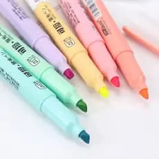Kit 6 Canetas Marca Textos Apagáveis Tons Pastéis