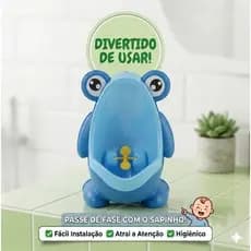 Mictório Infantil Sapinho para desfralde de menino, ventosas para parede com alvo giratório.