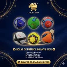 Bola de Futebol Campo Couro Sky Sortidas