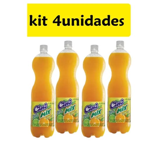 Kit 4 Garrafas Suco Cini Mix Frutas Cítricas 1,5L – Refrescante, Pronto para Beber