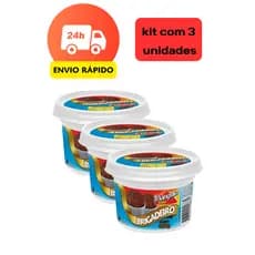Kit com 3 Potes Brigadeiro Triângulo 400g – Cremoso, Pronto para Saborear ou Rechear