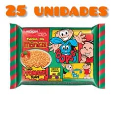 Nissin Lamen Miojo Turma Da Mônica Tomate 25 Unidades atacado mercado lanchinho panela gourmet
