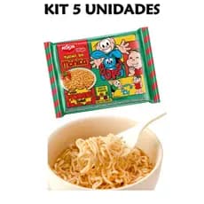 kit Nissin Lamen Miojo Turma Da Mônica Tomate Suave 5 Unidades
