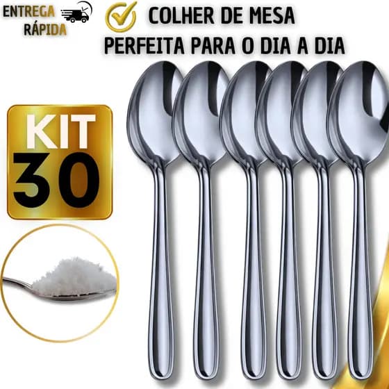 Colher de Mesa Inox Jogo de Talhares Cozinha Colheres de Sopa Refeição Talheres de Jantar Buffet