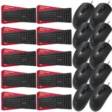 Kit 10, 20 ou 30 Teclados e Mouses Multimídia C3 Tech Com 12 Meses de Garantia e Nota Fiscal Revenda