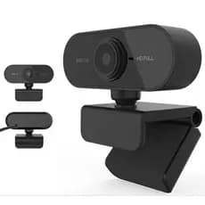 Webcam Câmara Full HD Computador 1080p USB Videoconferência Visão 360° Notebook PC