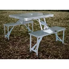 Mesa Dobrável com Banquetas Incorporadas