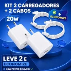 Carregador Turbo 20W Tipo C Rápido 2 Unidades Kit Duplo Compatível Com Android Samsung