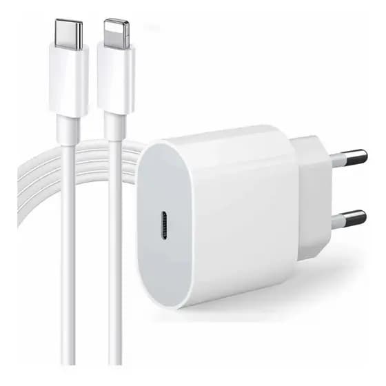 Kit Carregador De iPhone Fonte com Cabo Carregamento Rápido 1M PD 20w Entrega rápida