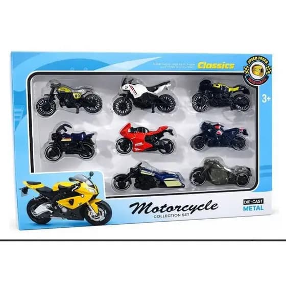 Brinquedo miniaturas de motorcycle com 8 de ferro.