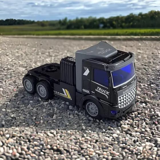 Caminhão Baú de Controle Remoto com LUZ Tractor Cargo Truck Brinquedo