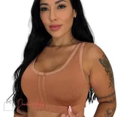 Sutiã Top Alças Largas sem Bojo Forrado Reforçado Sustentação Feminino - Várias Cores M G GG