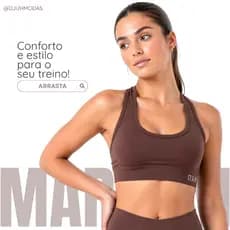 Top Fitness Feminino Alta Sustentação S/ Bojo Confortável Não Transparente Academia Treino Dia a Dia