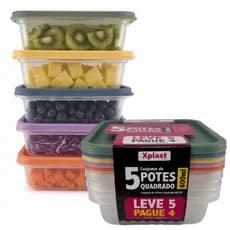 KIT com 20 Potes 600 ml - FREEZER, MICRO-ONDAS E LAVA-LOUÇA - Conservar Alimentos e Otimizar Espaços