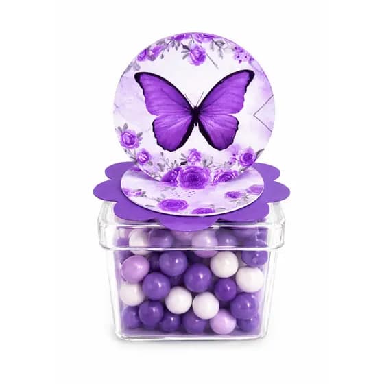 Aplique 3D borboleta lilás para Caixa Acrílica | Lembrancinha | Aniversário | enfeite ENVIO IMEDIATO