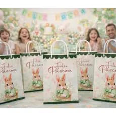 ENVIO RÁPIDO - PEGUE E MONTE Sacolinha Festa Páscoa - Sacola Presente Lembrancinha - para montar