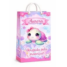 Sacolinha surpresa Fundo do mar Tartaruguinha - tam. P | festa infantil - ENVIO IMEDIATO