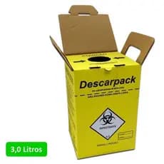 Caixa Coletor de Material Perfuro Cortante - Descarpack 3 Litros