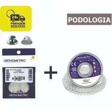 Botão / Boton Colagem 10 un + Elástico Corrente Cristal 1,5m Para Unha Encravada - Orthometric