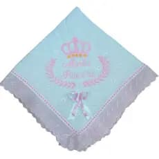 Manta De Lese Bordada e Forrada Coroa Minha Princesa/Meu Príncipe Infantil Menino Menina