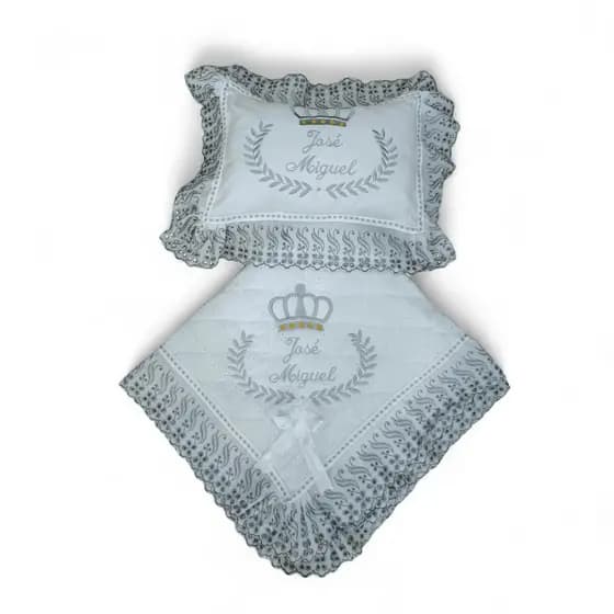 Kit Manta De lese + Travesserio Bêbe Personalizados