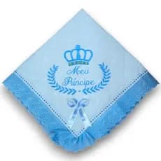 Manta De Lese Bordada e Forrada Coroa Minha Princesa/Meu Príncipe/Personalizada Infantil Menino/a