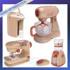 Simulação De Brinquedos Domésticos Para Crianças Máquina De Lavar Roupa/Café/Misturador Costura/Dispensador De Água Brinquedo De Cozinha