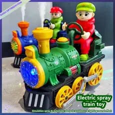 Trem Elétrico universal Para Passeios A Vapor , Brinquedo De Simulação Infantil , De spray De Som Luminoso