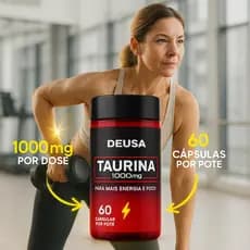 Taurina 1000mg 60 Cápsulas - Deusa Suplementos - Desempenho Máximo