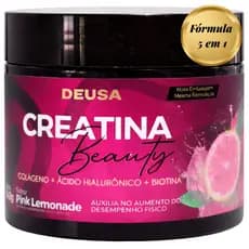 Creatina Beauty Colágeno Verisol Ácido Hialurônico Vitaminas Minerais Deusa Suplementos PinkLemonade