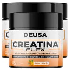 Kit Creatina Monohidratada Senior Flex Deusa com Colágeno Tipo II + Coenzima Q10 + Cálcio + HMB