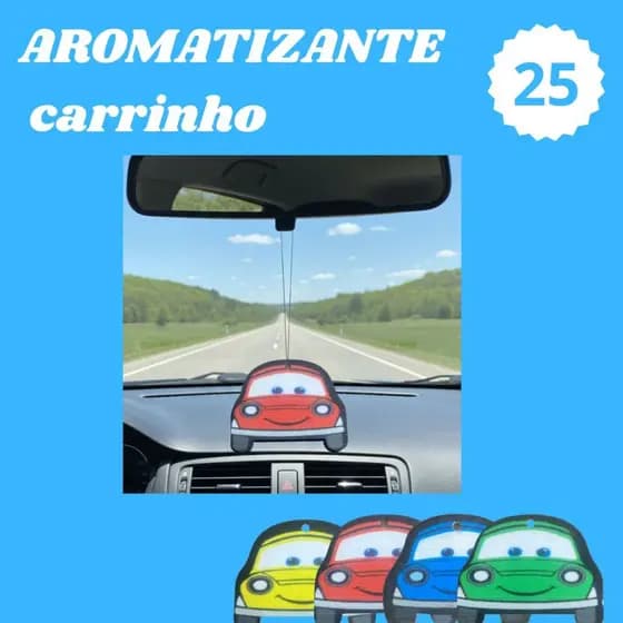 KIT 25 Aromatizantes Cheirinhos De Emoji Para Carro