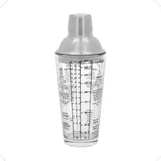 Coqueteleira de Vidro com Tampa Inox 400ml Biaggi