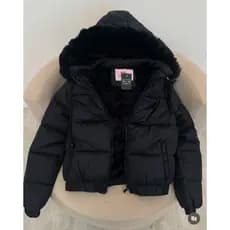 Jaqueta Feminina Puffer Forrada Térmica Peluciada Com Touca Removível Estilosa e Quentinha Inverno