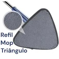 Kit 3 Refil Mop Triangular Para Esfregão 360° Rodo Lava Seca Microfibra Multiuso Limpeza Piso Cozinha Banheiro Sala Área