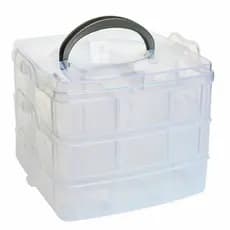 Caixa Box Maleta Porta Tudo Com 3 Andares 6 Divisorias Para Organizar Pesca Joias  Remedios