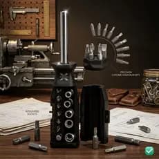 Jogo Chaves Soquete Intercambiável 18 Peças Kit Ferramentas Manuais Profissional Reparo Automotivo Residencial