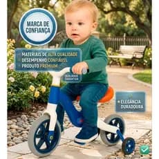 Bicicleta Infantil Equilibrio 2 Em 1 Rodinhas Removiveis Azul Segurança Divertida Desenvolvimento Motor