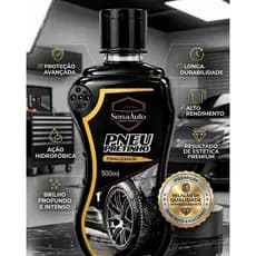 Finalizador Automotivo Tratamento Preto Brilho Profissional Duradouro Proteção Pneus 500ml