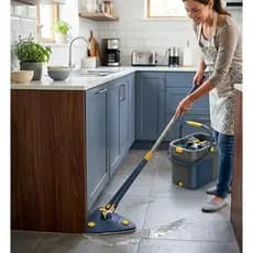 Mop Giratorio 360 Limpeza Facil Multifuncional Triangular Limpeza Rapida Piso Azulejo Casa
