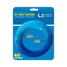 Kit para instalação de vídeo porteiro Cat2 com 40m Líder