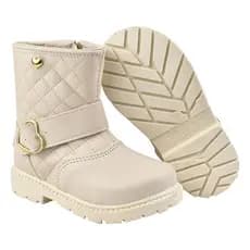Bota Infantil Menina Delicada Coturno Coração Feminina Bordado Outono Inverno