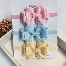 Kit Faixinha Bebê Laço De Cabelo Menina Lacinho Bebê Laço Cabelo Infantil Laço Cabelo Infantil Luxo Laço Cabelo