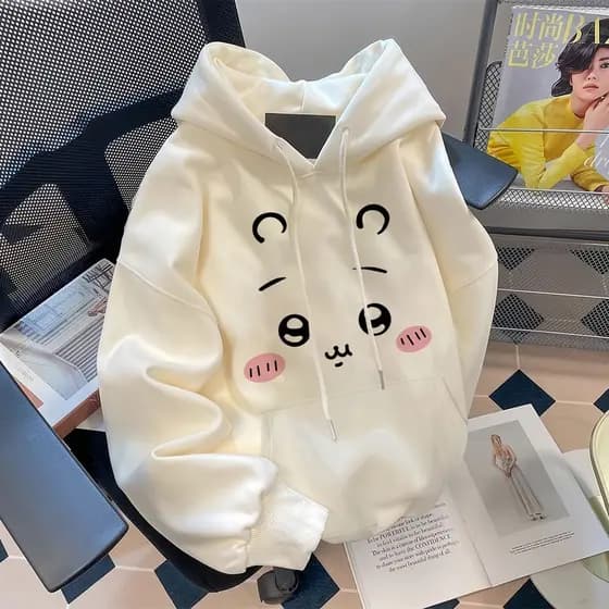 Moletom Canguru Super Fofo Emoji Estampado Inverno Novo Tamanho Grande Solto Japonês  Estilo Promoção Envio Rápido