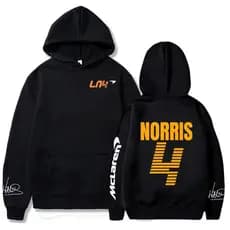 Mclaren F1 Moletom Com Capuz Lando Norris 4 Letras Estampadas Roupas Masculinas Esportivo Lounge Wear