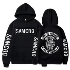 Sons Of Anarchy Samcro Gráfico Moletom Com Capuz Homem Mulheres Vintage Rock Punk Promoção