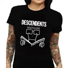 Baby Look Descendents - Camiseta feminina algodão banda rock