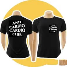 Baby Look Anti Cardio Club - Camiseta feminina algodão academia treino crossfit