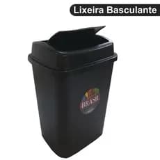 Lixeira 9 Litros Black Basculante Cozinha e Banheiro